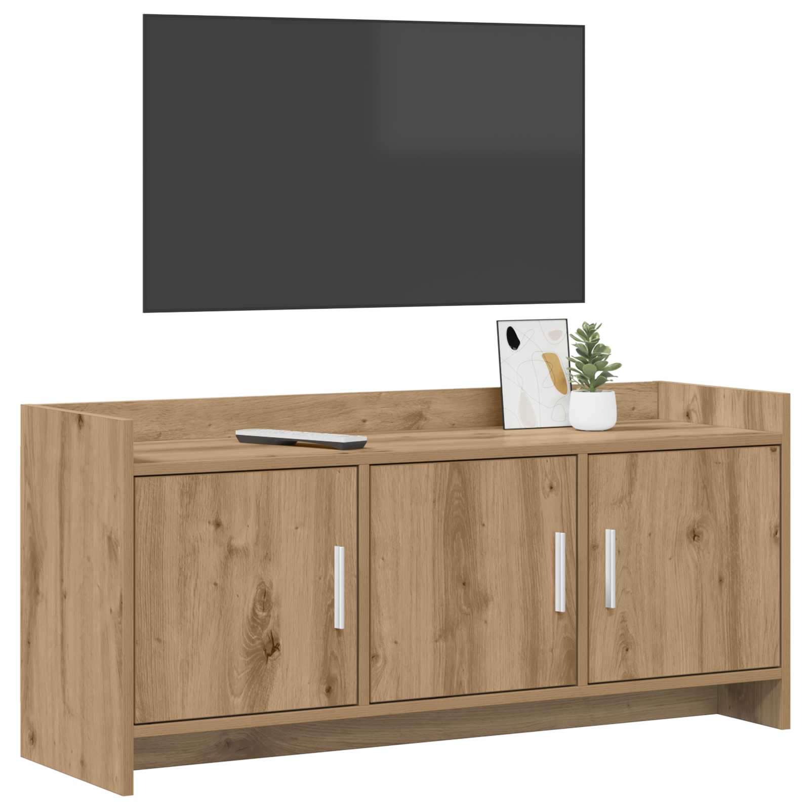 Meuble TV 102 x 33 x 47 cm Chêne artisanal Bois d'ingénierie