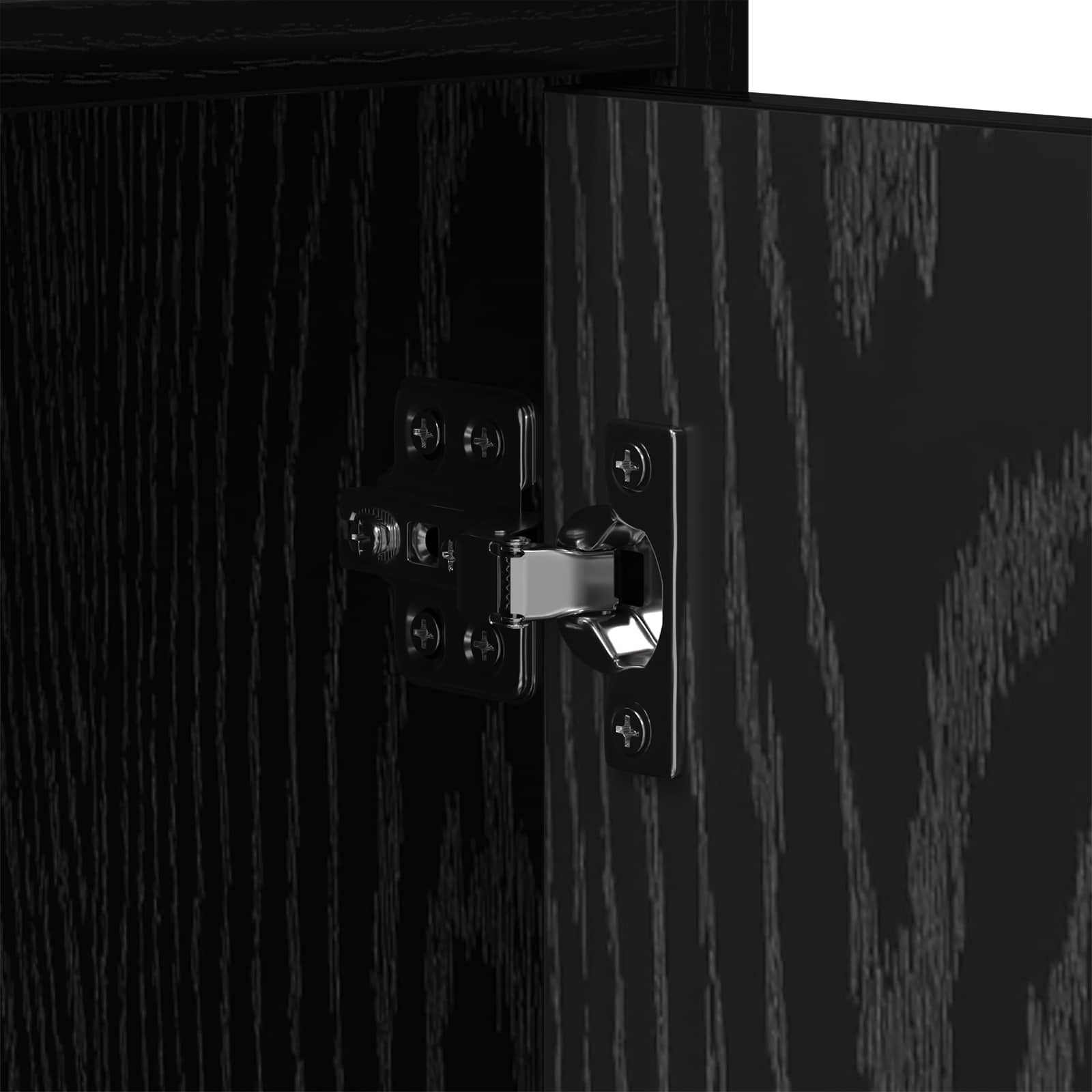 Meuble TV 130 x 33 x 47 cm Chêne noir Bois d'ingénierie
