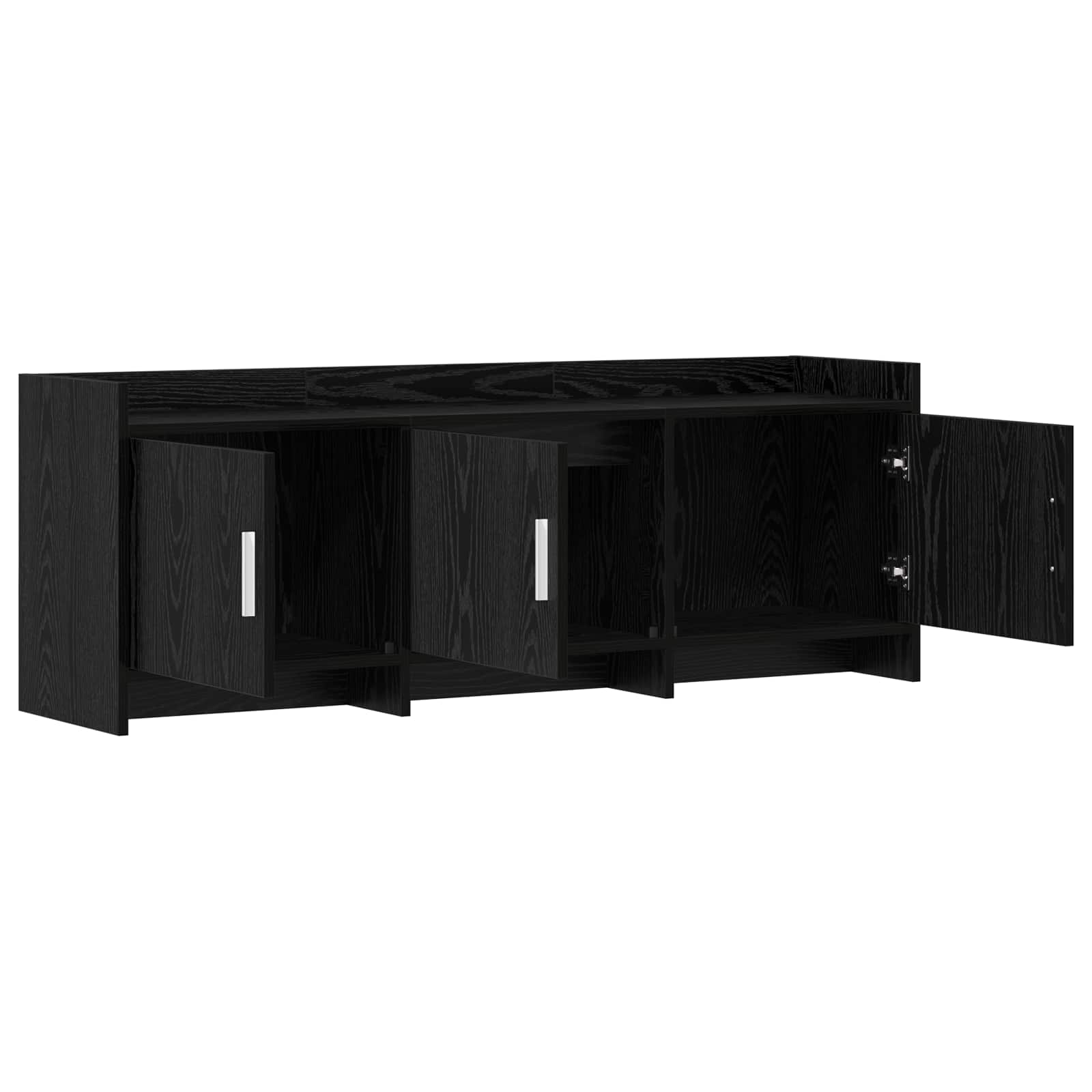 Meuble TV 130 x 33 x 47 cm Chêne noir Bois d'ingénierie