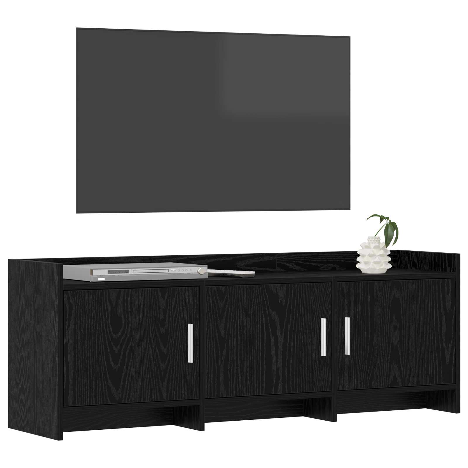 Meuble TV 130 x 33 x 47 cm Chêne noir Bois d'ingénierie