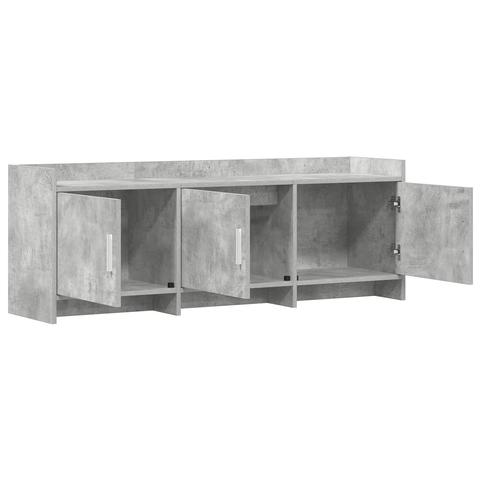 Meuble TV 130 x 33 x 47 cm Gris béton Bois d'ingénierie