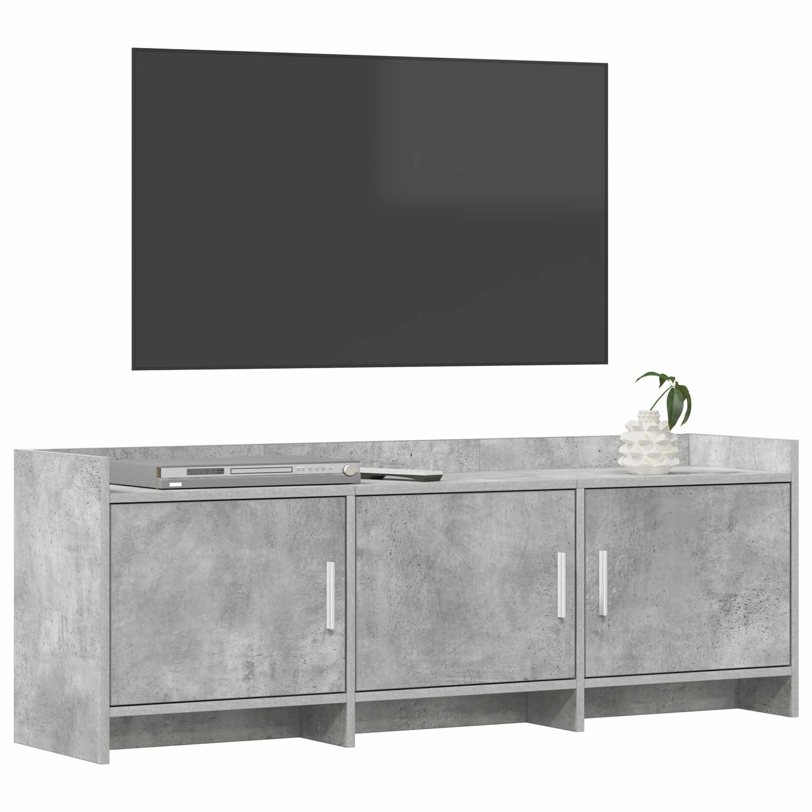 Meuble TV 130 x 33 x 47 cm Gris béton Bois d'ingénierie