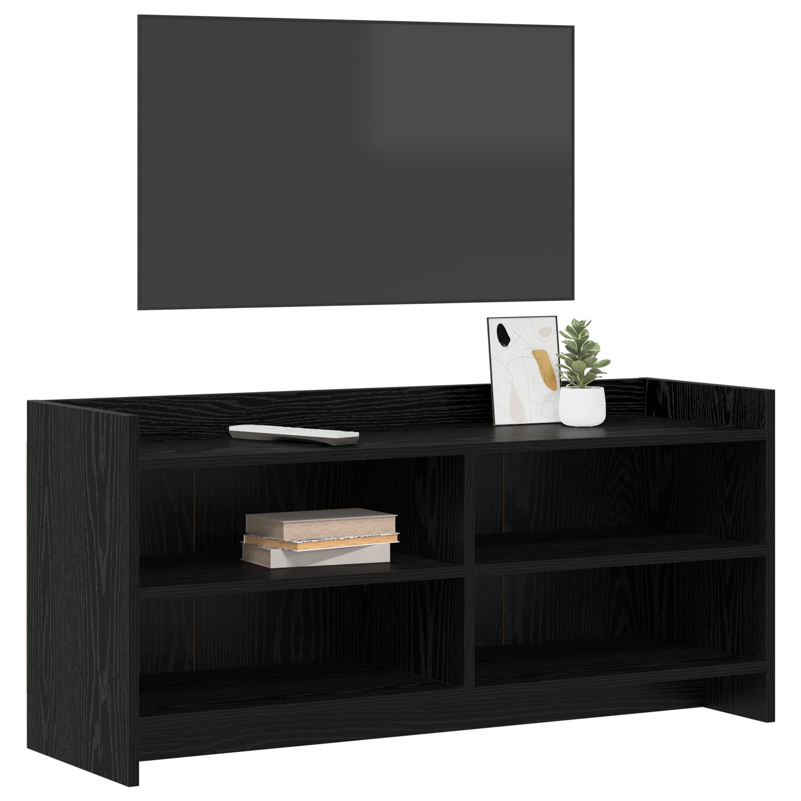 Meuble TV 100 x 33 x 47 cm Chêne noir Bois d'ingénierie