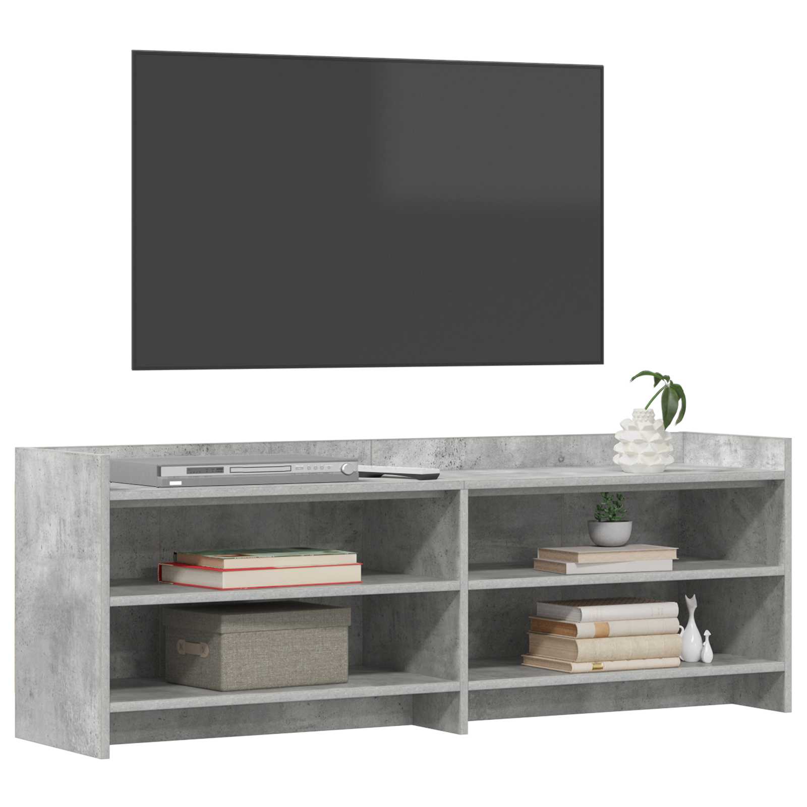 Meuble TV 135 x 33 x 47 cm Gris béton Bois d'ingénierie