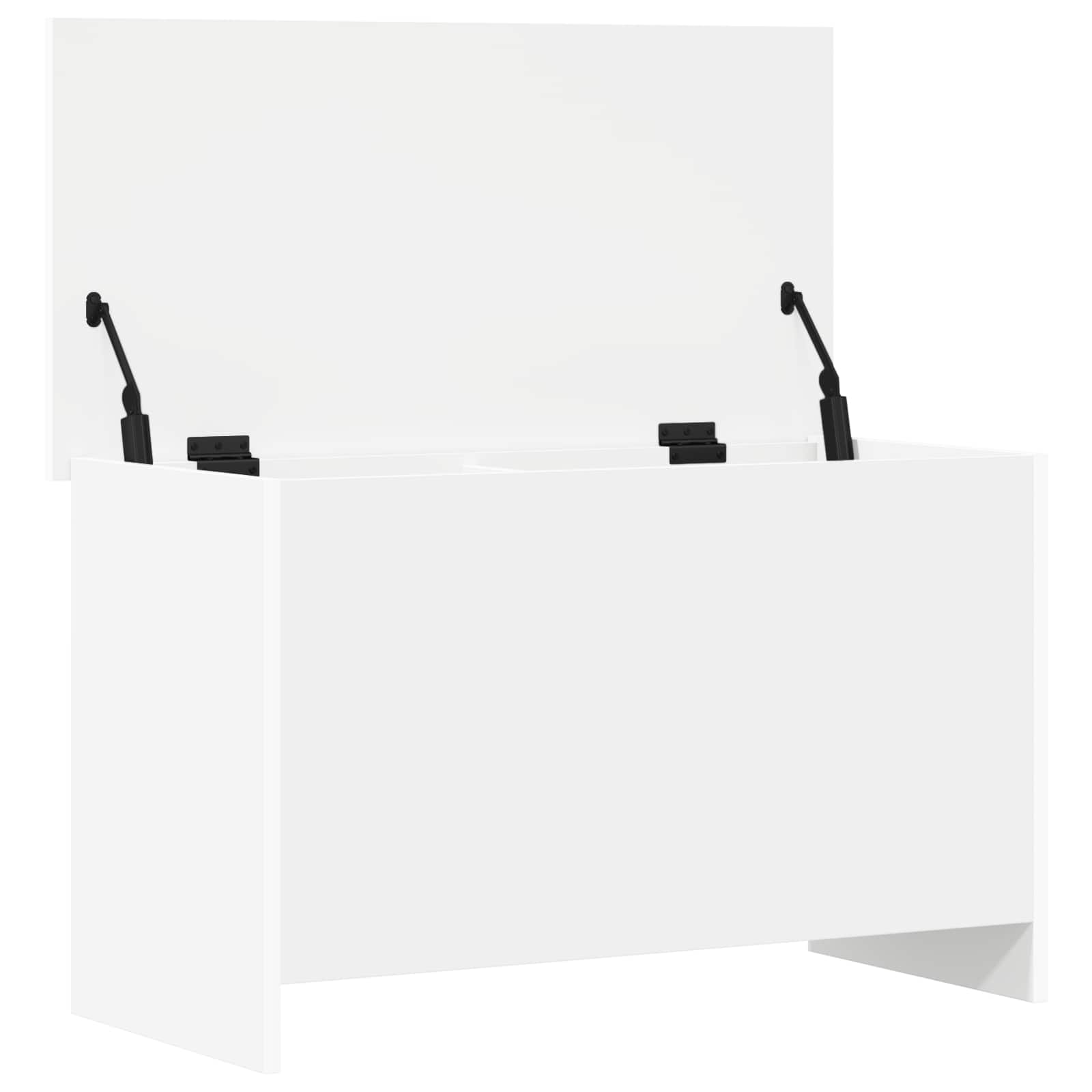 Coffre de rangement Blanc 80 x 40 x 50 cm Bois d'ingénierie
