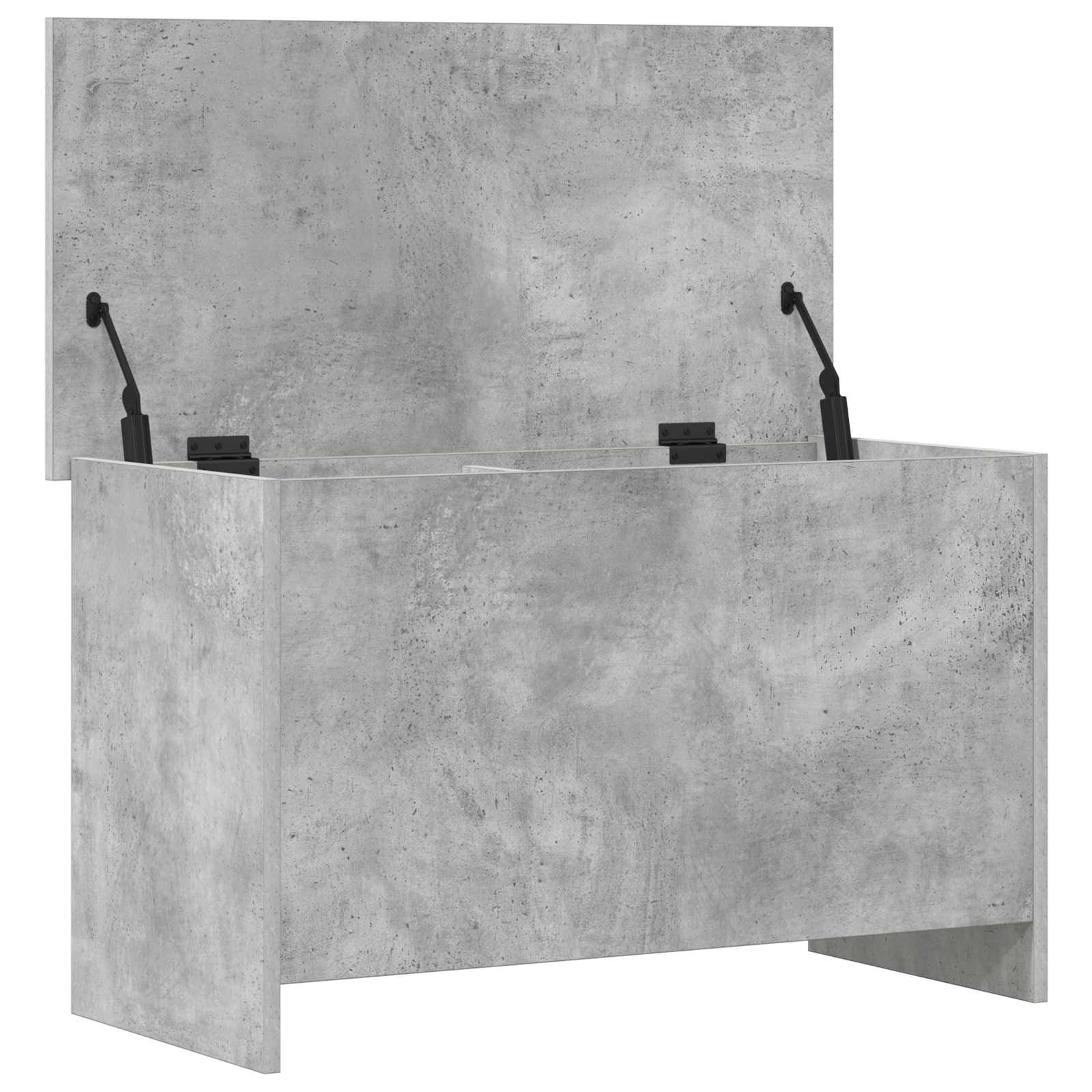 Coffre de rangement avec stockage Gris béton 80 x 40 x 50 cm