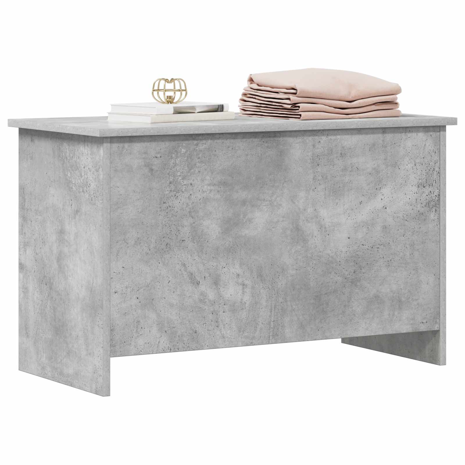 Coffre de rangement avec stockage Gris béton 80 x 40 x 50 cm