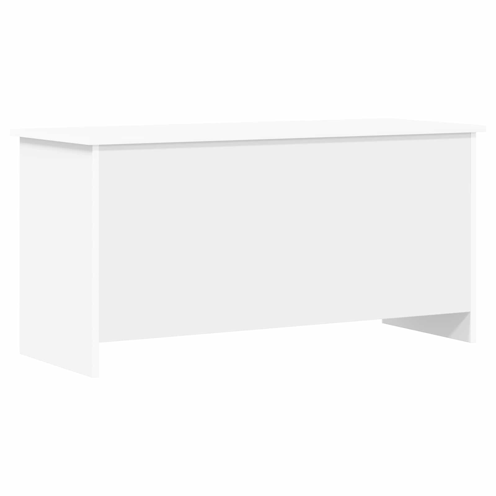 Coffre de rangement Blanc 100 x 40 x 50 cm Bois d'ingénierie