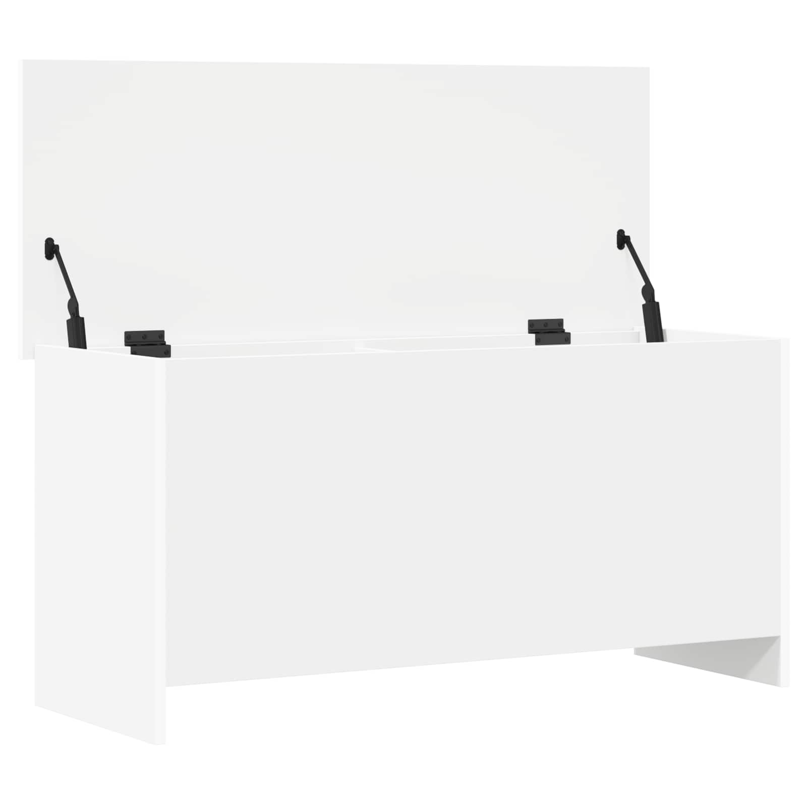 Coffre de rangement Blanc 100 x 40 x 50 cm Bois d'ingénierie