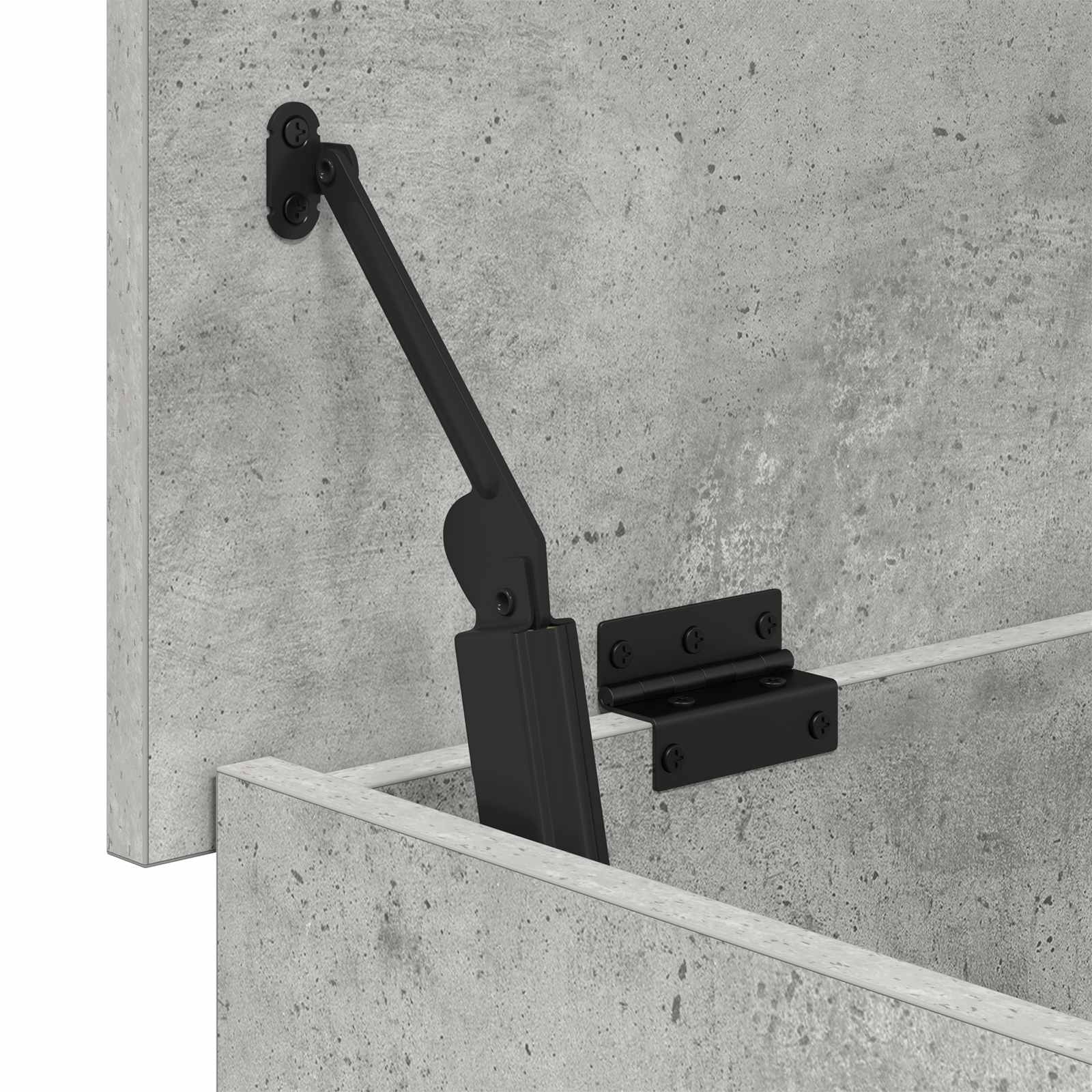 Coffre de rangement avec stockage Gris béton 100 x 40 x 50 cm