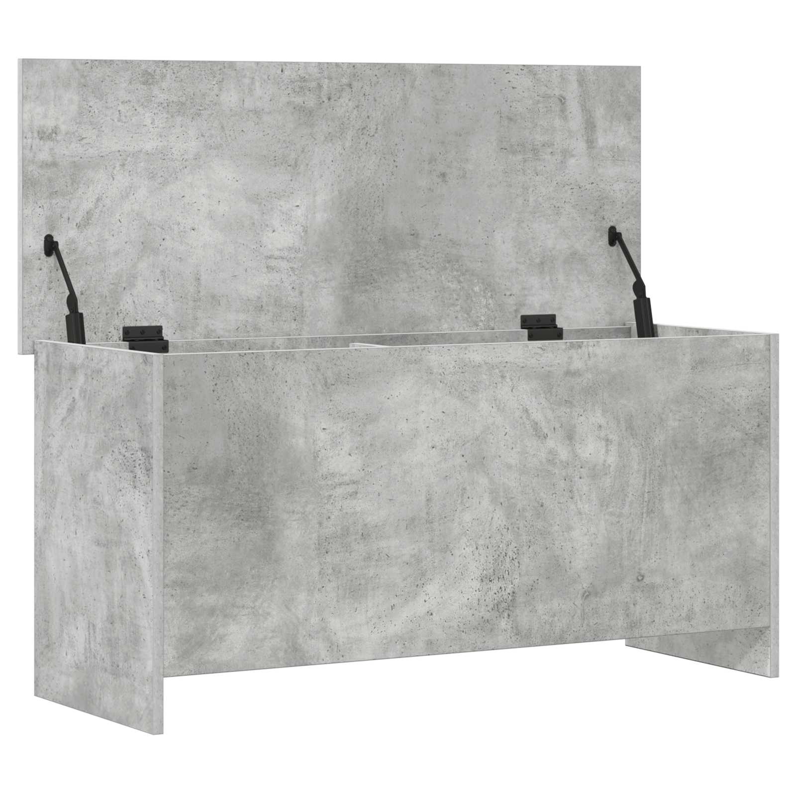 Coffre de rangement avec stockage Gris béton 100 x 40 x 50 cm