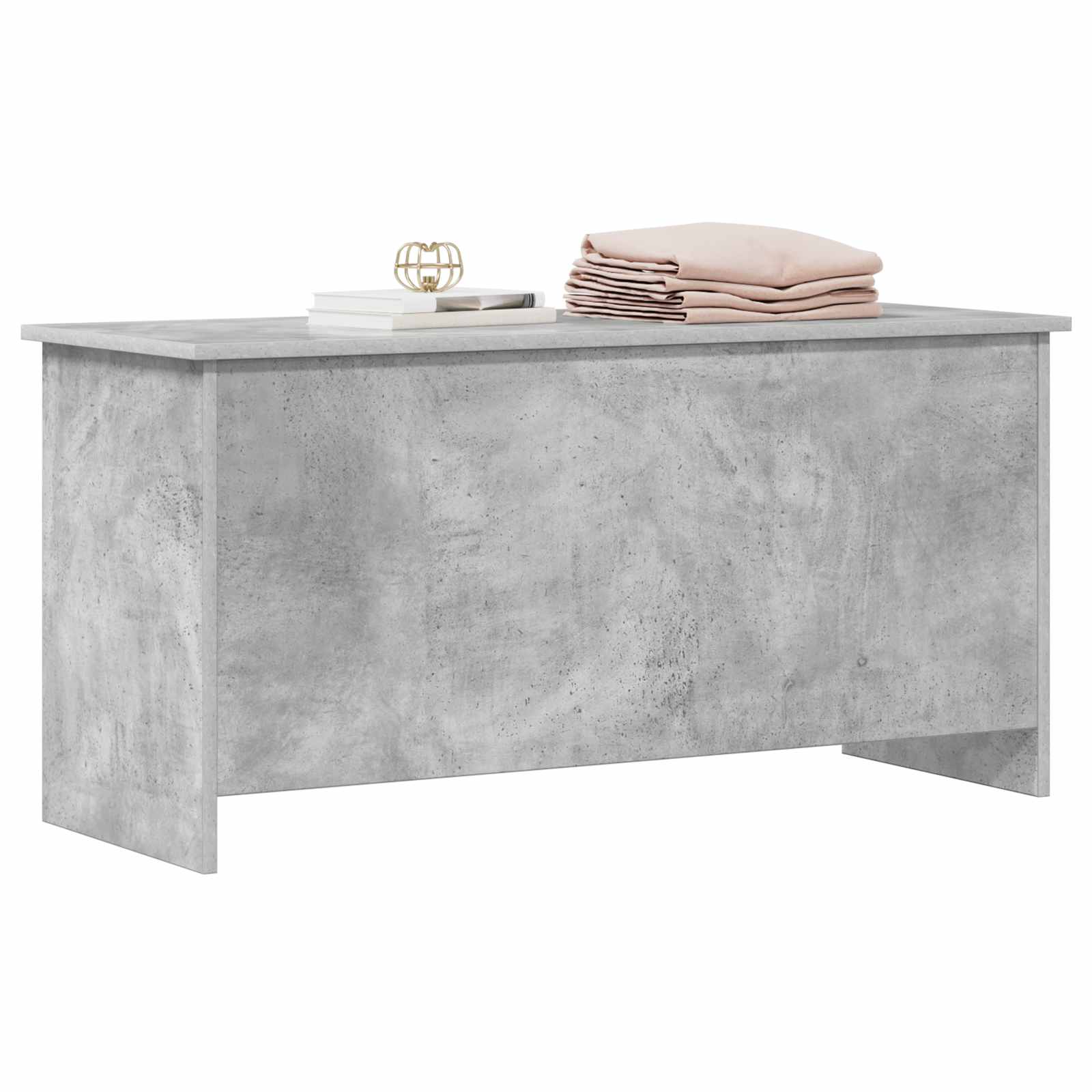 Coffre de rangement avec stockage Gris béton 100 x 40 x 50 cm