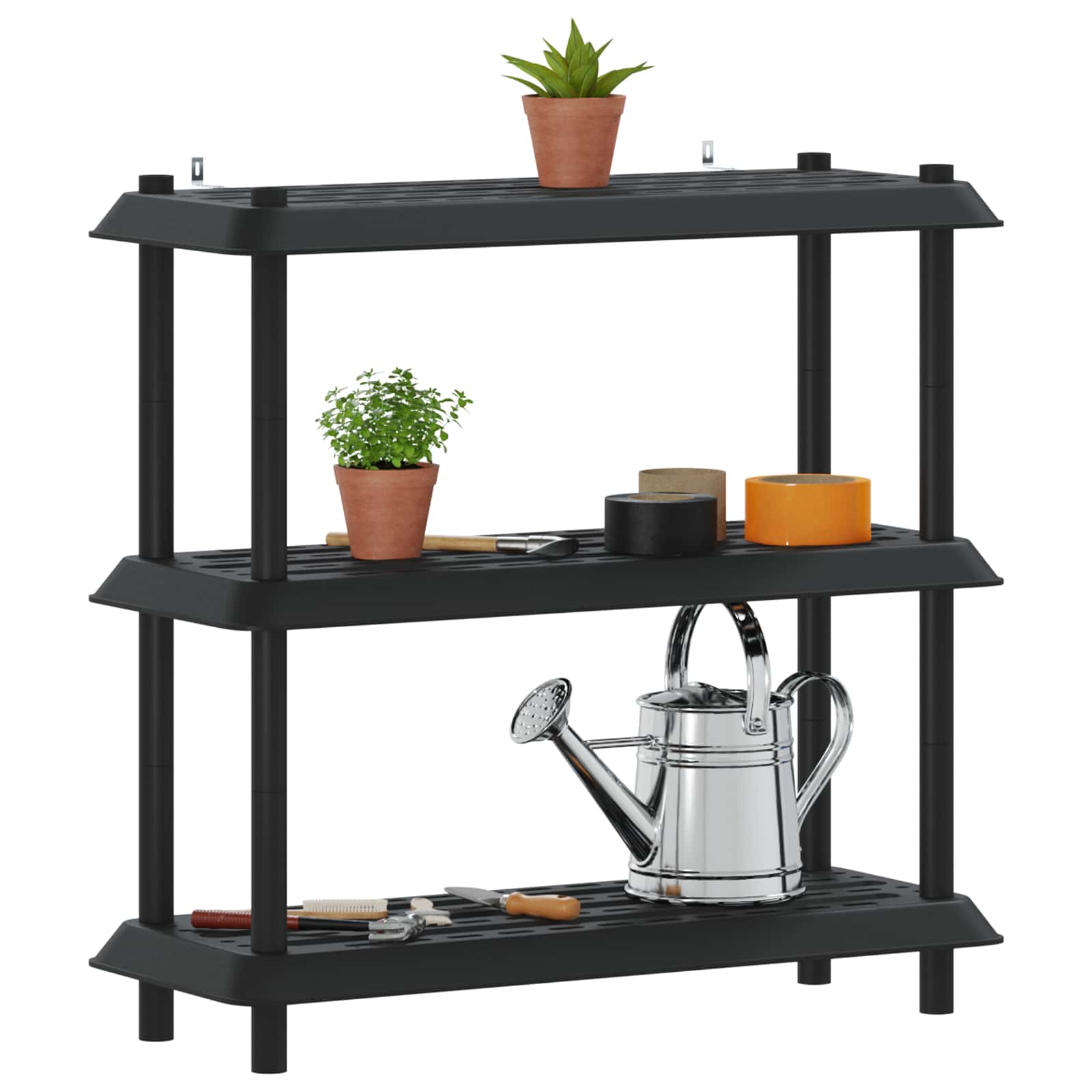 Unité de rangement 3 niveaux 100 x 40 x 96 cm PP Anthracite - XIOS
