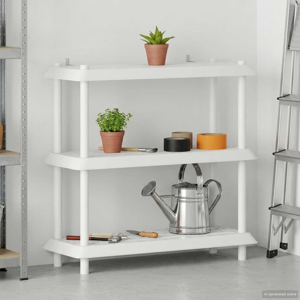 Unité de rangement 3 niveaux 100 x 40 x 96 cm PP Blanc - XIOS