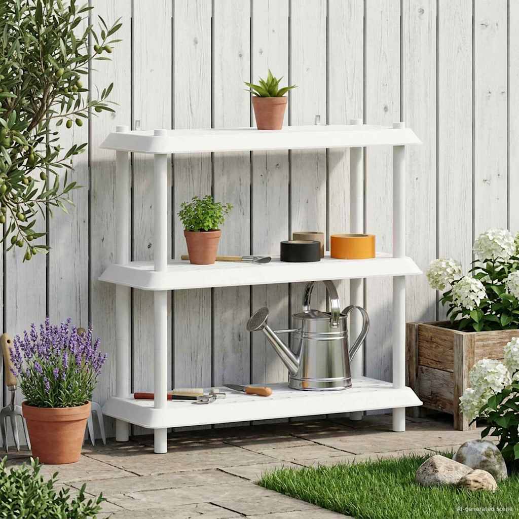 Unité de rangement 3 niveaux 100 x 40 x 96 cm PP Blanc - XIOS
