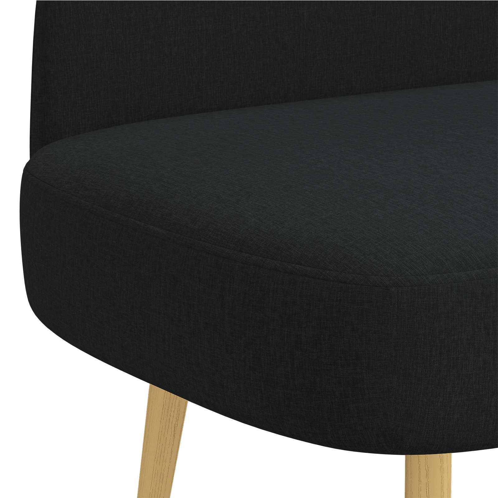 Banc rembourré avec dossier Noir 110 x 60 x 76 cm Polyester - XIOS