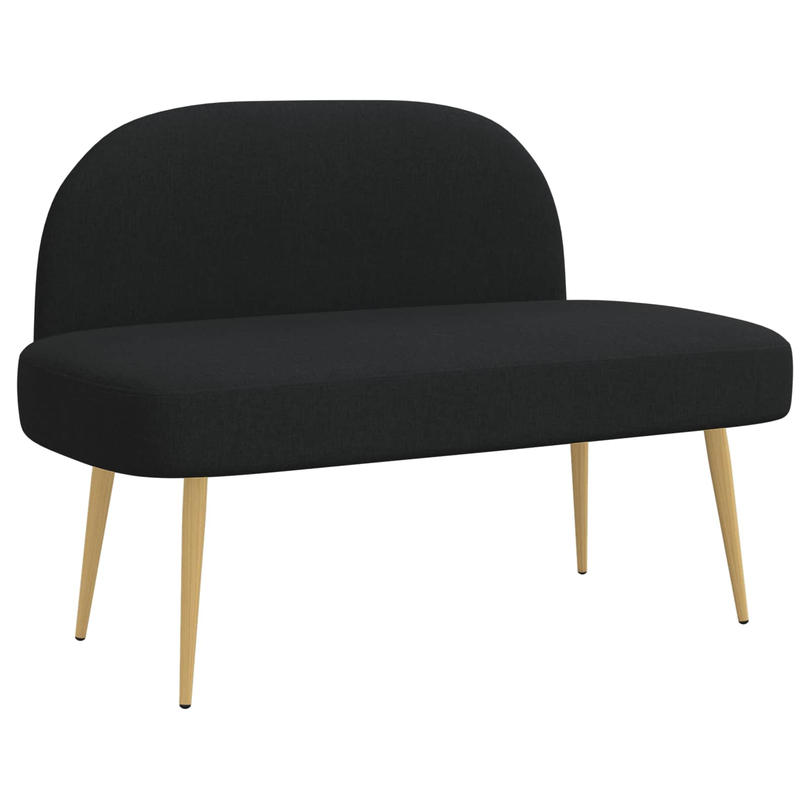 Banc rembourré avec dossier Noir 110 x 60 x 76 cm Polyester - XIOS