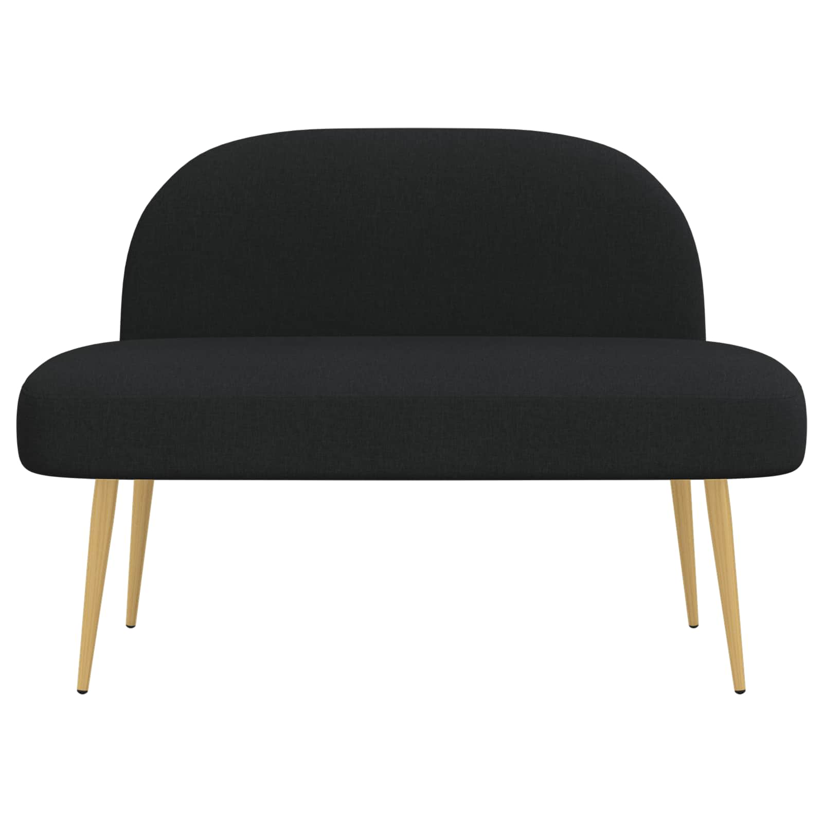 Banc rembourré avec dossier Noir 110 x 60 x 76 cm Polyester - XIOS