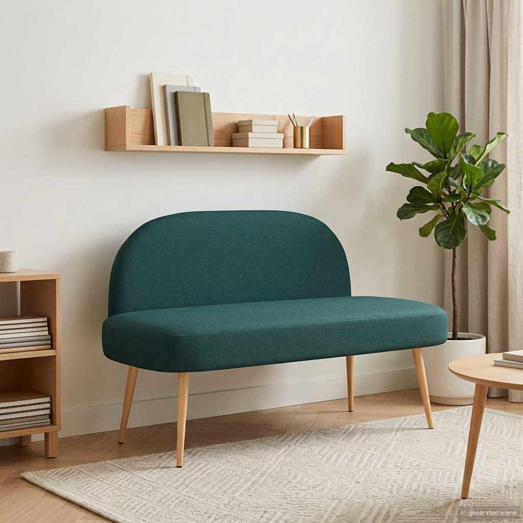 Banc rembourré avec dossier Vert foncé 110 x 60 x 76 cm - XIOS