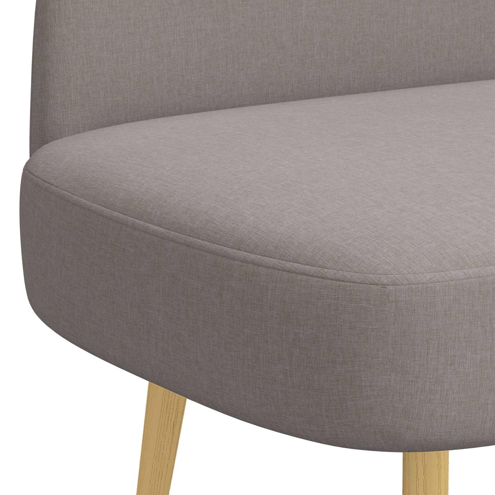 Banc rembourré avec dossier Taupe 110 x 60 x 76 cm Polyester - XIOS