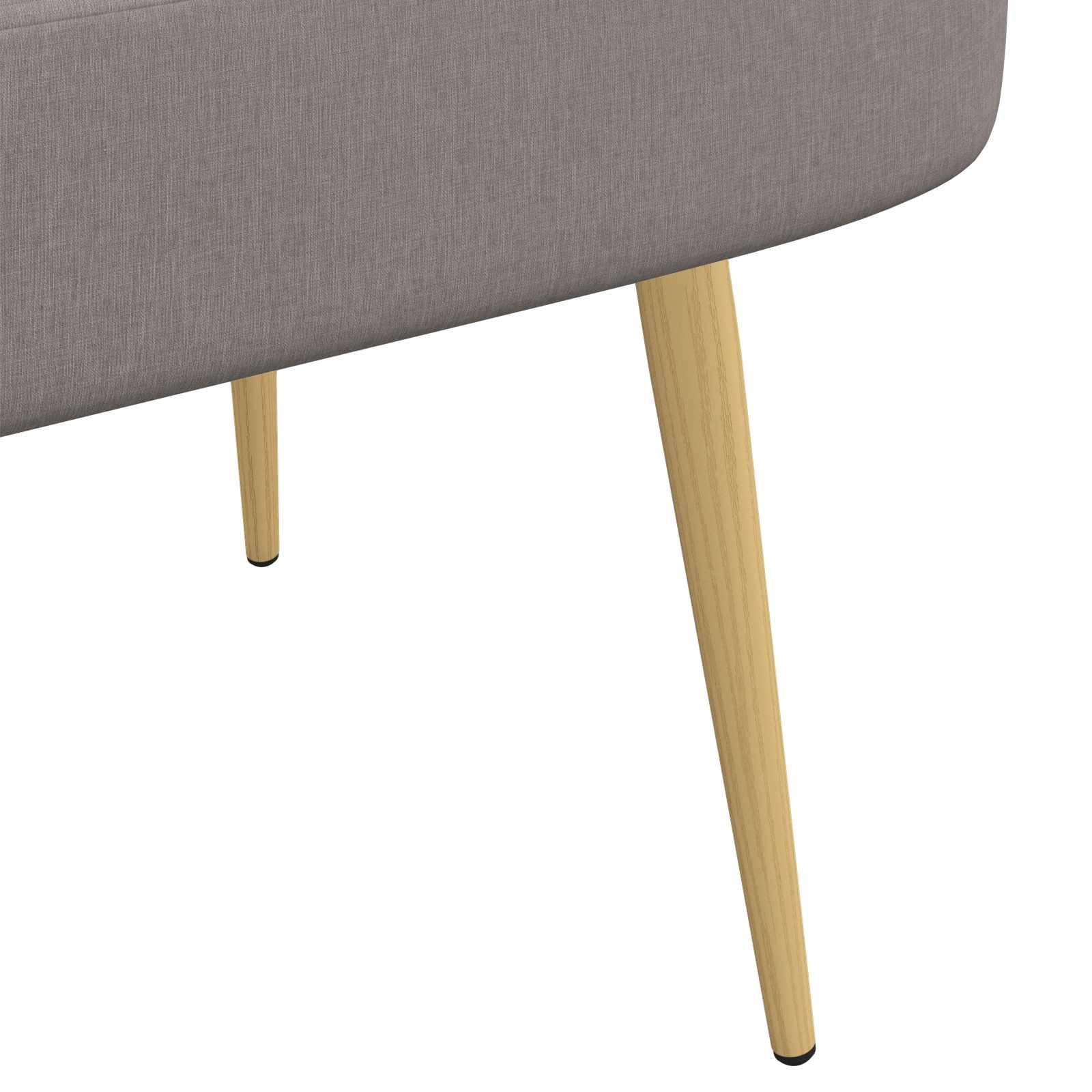 Banc rembourré avec dossier Taupe 110 x 60 x 76 cm Polyester - XIOS