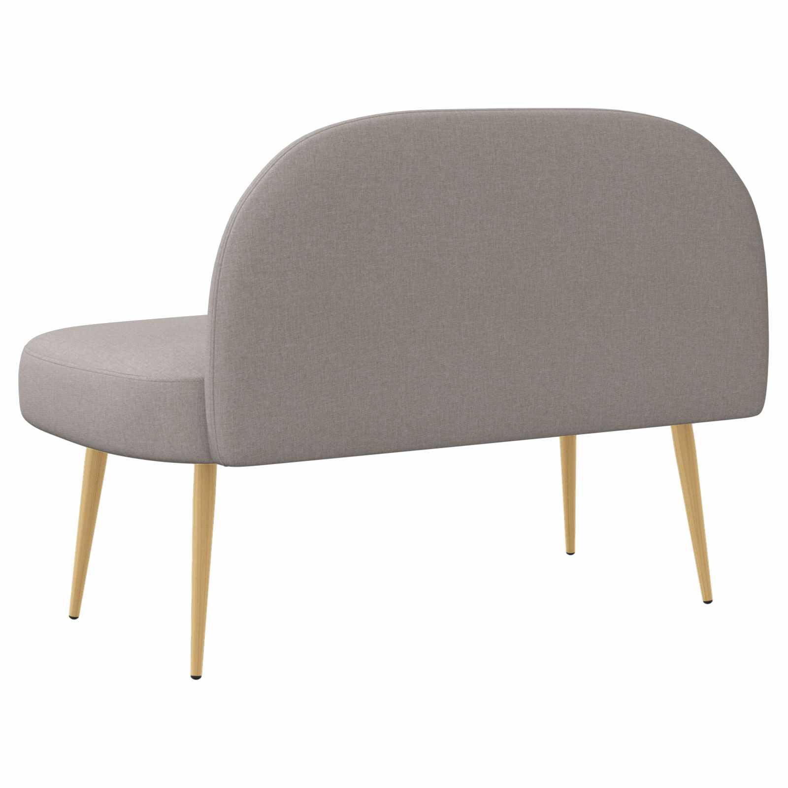 Banc rembourré avec dossier Taupe 110 x 60 x 76 cm Polyester - XIOS