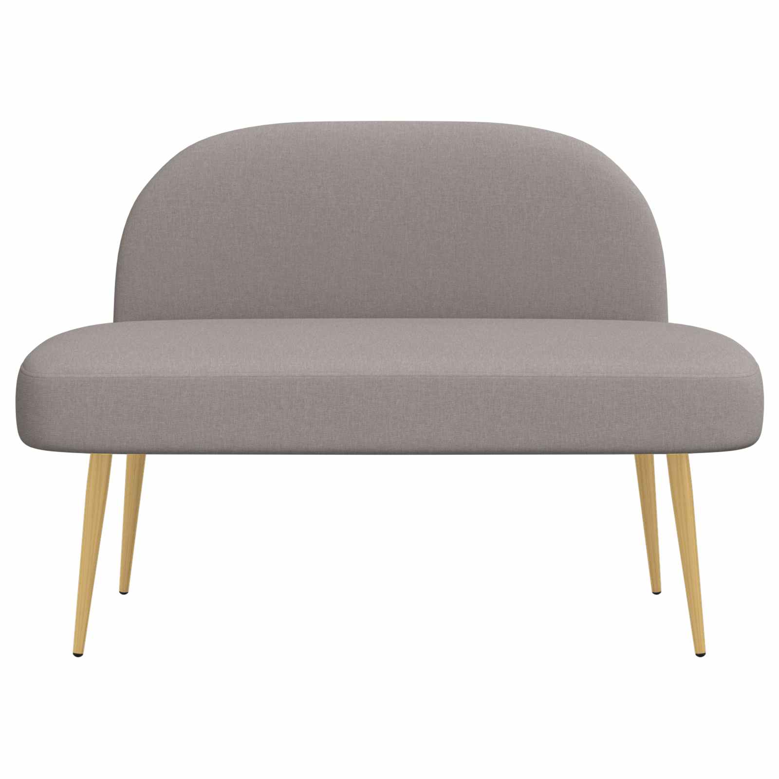 Banc rembourré avec dossier Taupe 110 x 60 x 76 cm Polyester - XIOS