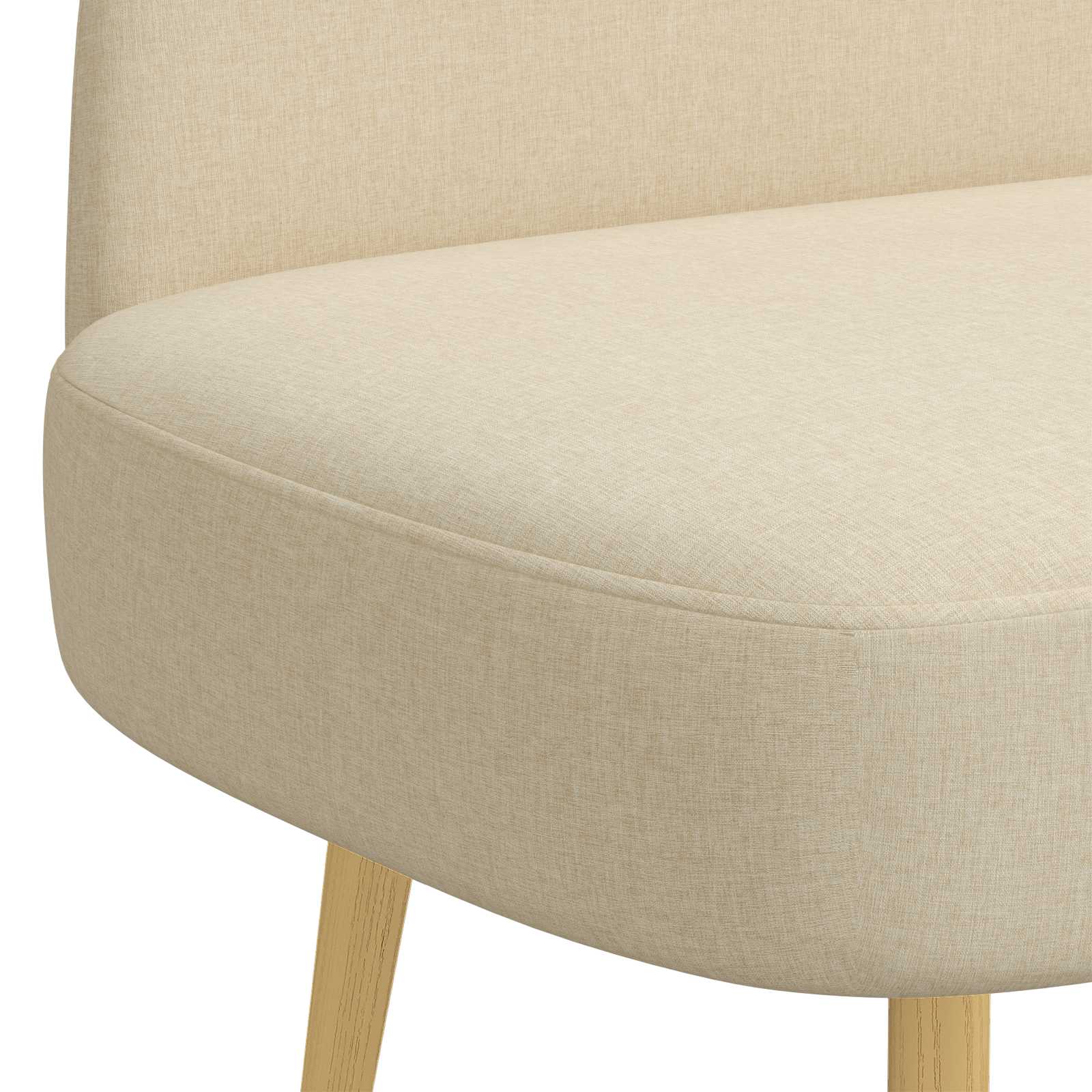 Banc rembourré avec dossier Crème 110 x 60 x 76 cm Polyester - XIOS