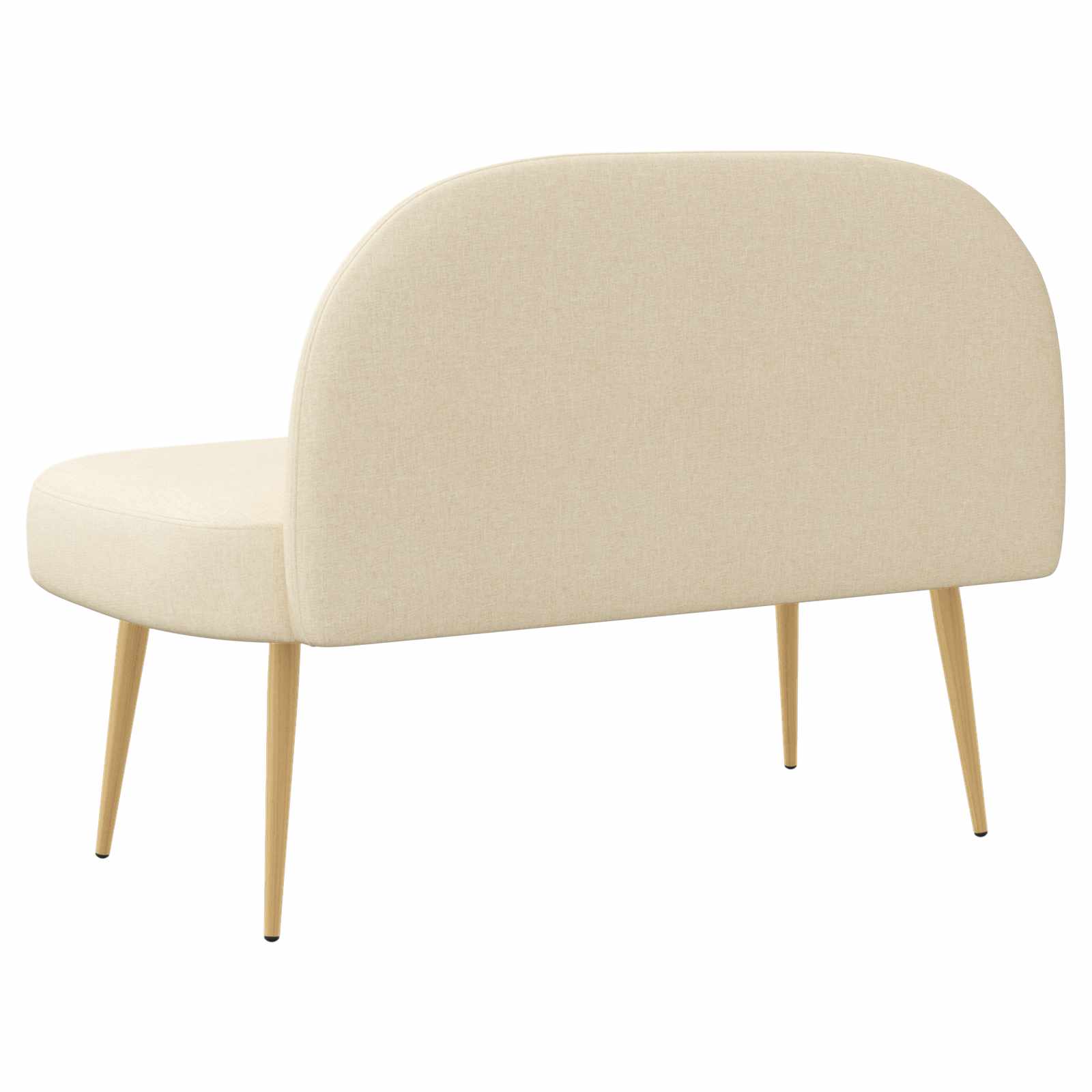 Banc rembourré avec dossier Crème 110 x 60 x 76 cm Polyester - XIOS