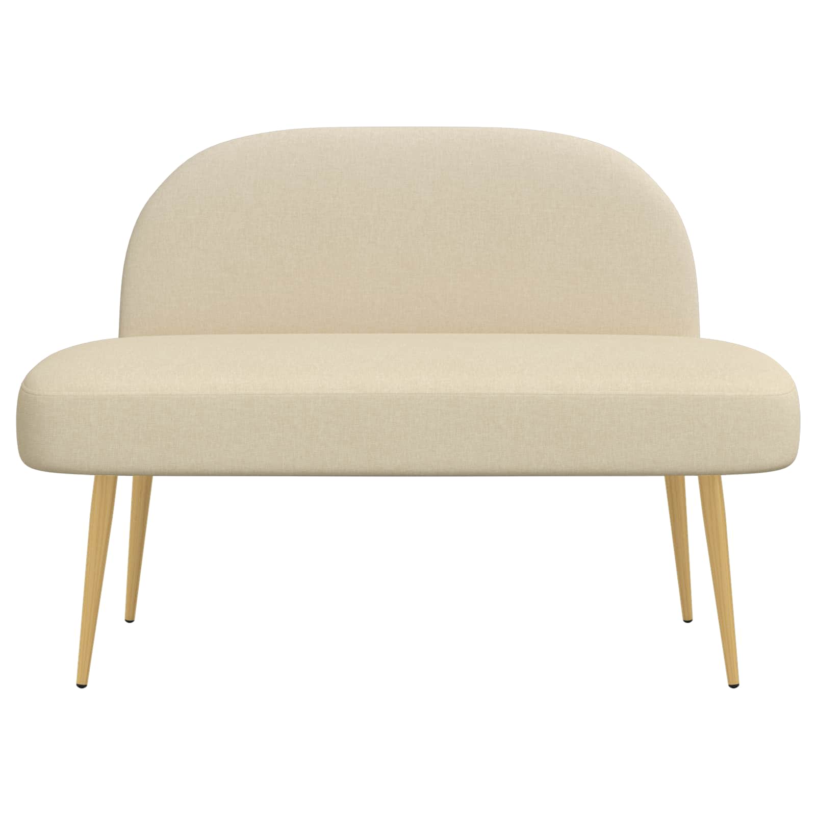 Banc rembourré avec dossier Crème 110 x 60 x 76 cm Polyester - XIOS