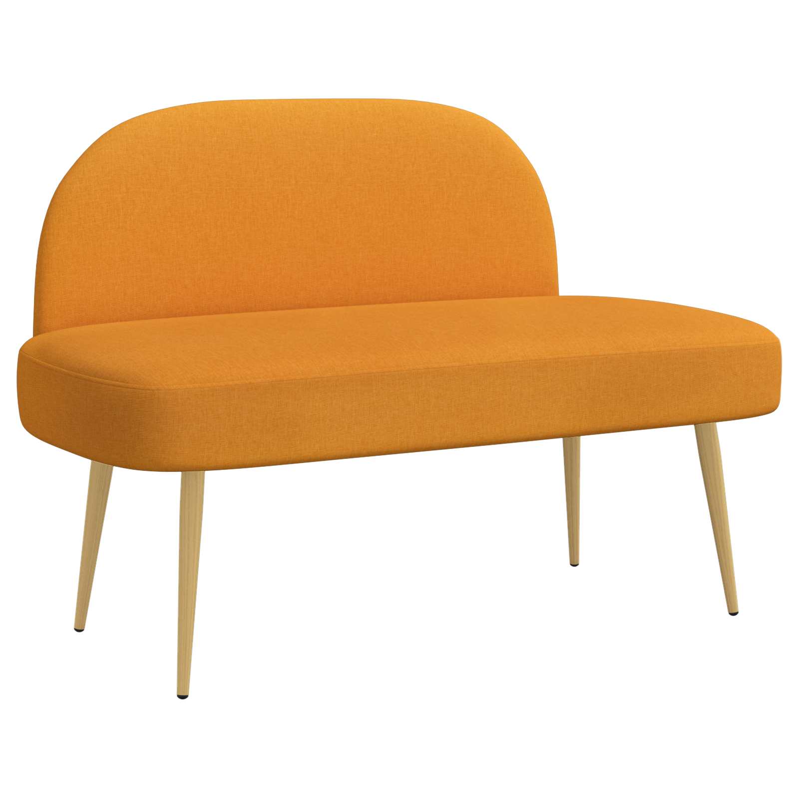 Banc rembourré avec dossier Jaune foncé 110 x 60 x 76 cm - XIOS
