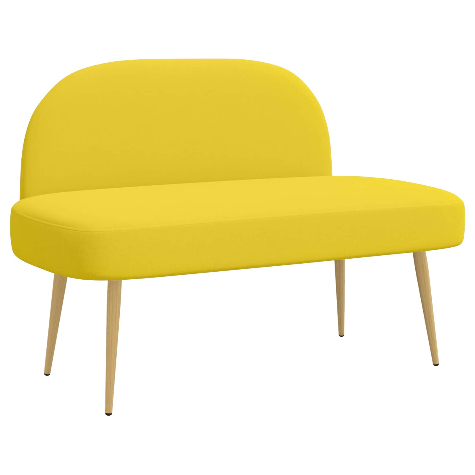 Banc rembourré avec dossier Jaune clair 110 x 60 x 76 cm - XIOS