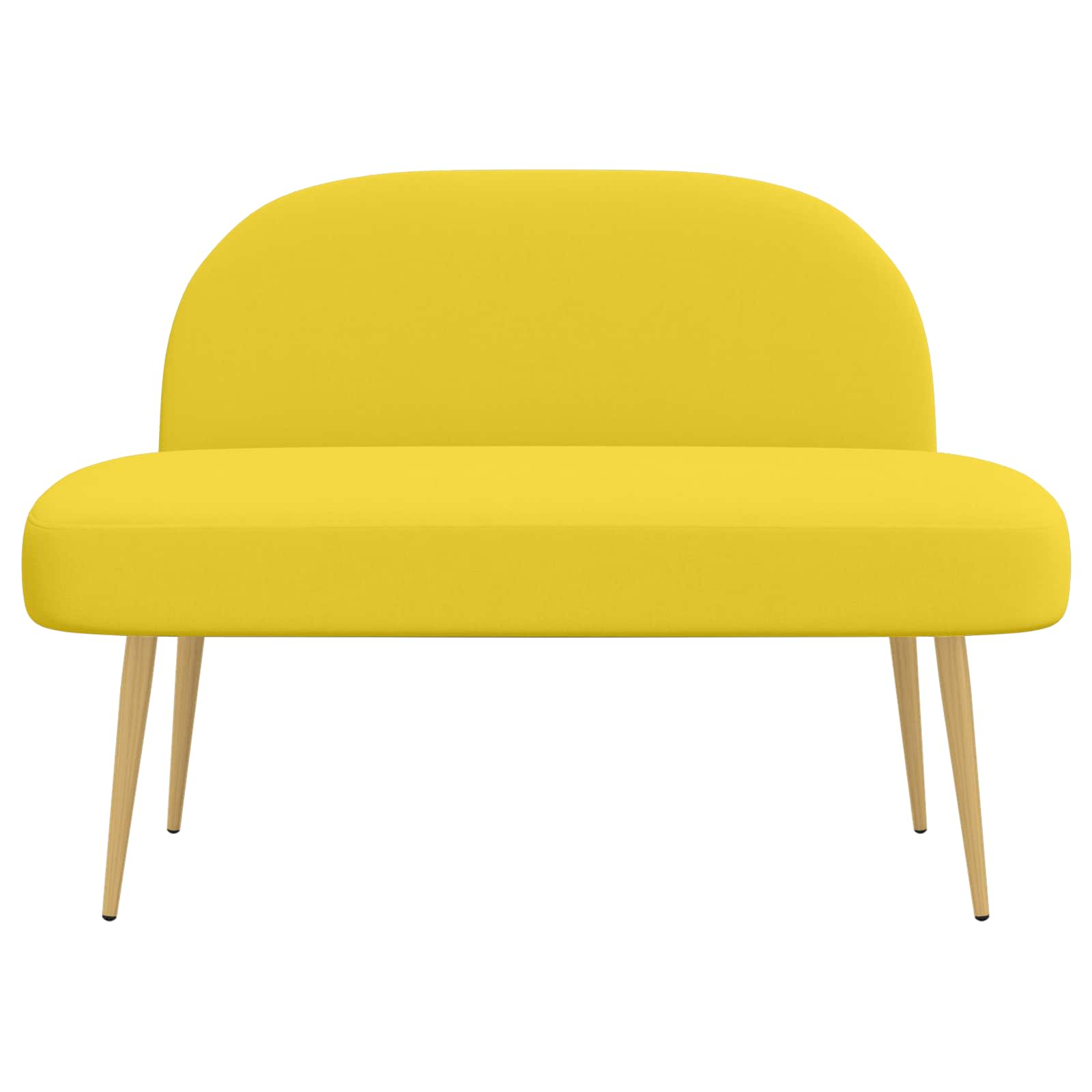 Banc rembourré avec dossier Jaune clair 110 x 60 x 76 cm - XIOS