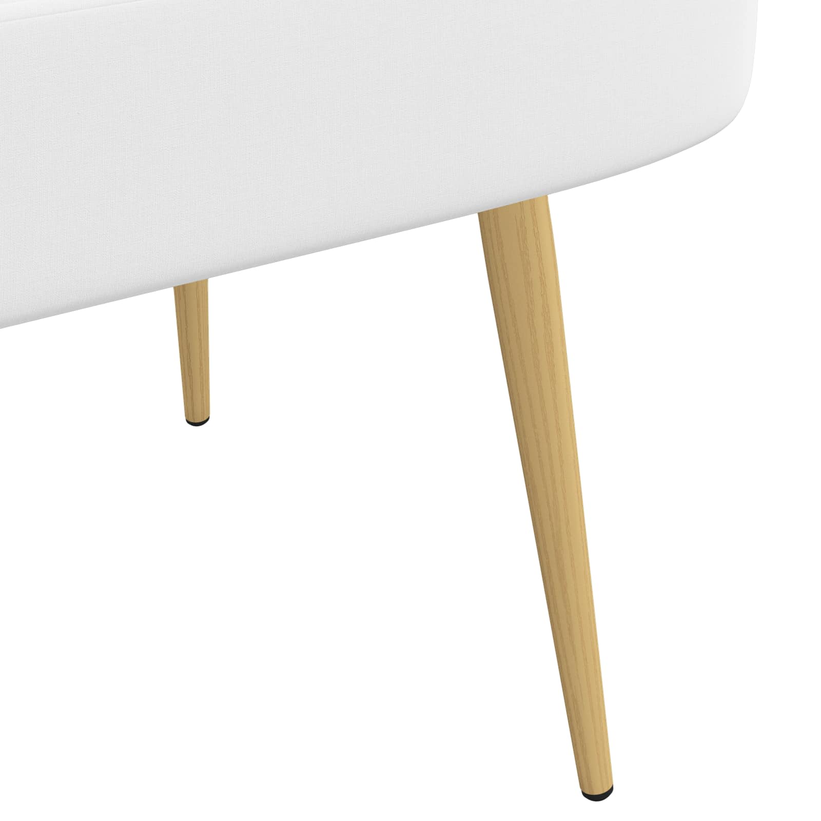 Banc rembourré avec dossier Blanc 110 x 60 x 76 cm Polyester - XIOS