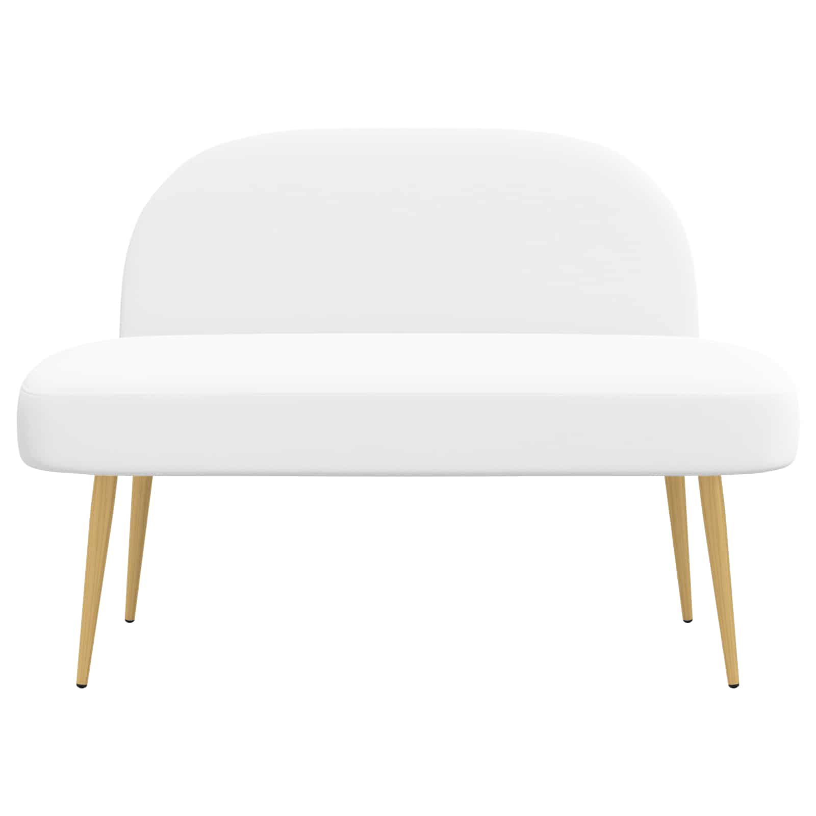 Banc rembourré avec dossier Blanc 110 x 60 x 76 cm Polyester - XIOS