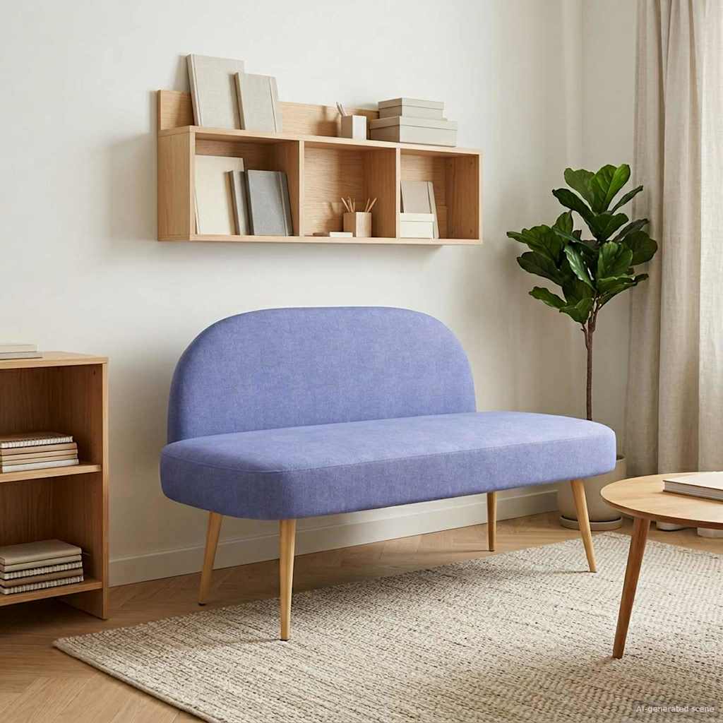 Banc rembourré avec dossier Bleu jean 110 x 60 x 76 cm - XIOS
