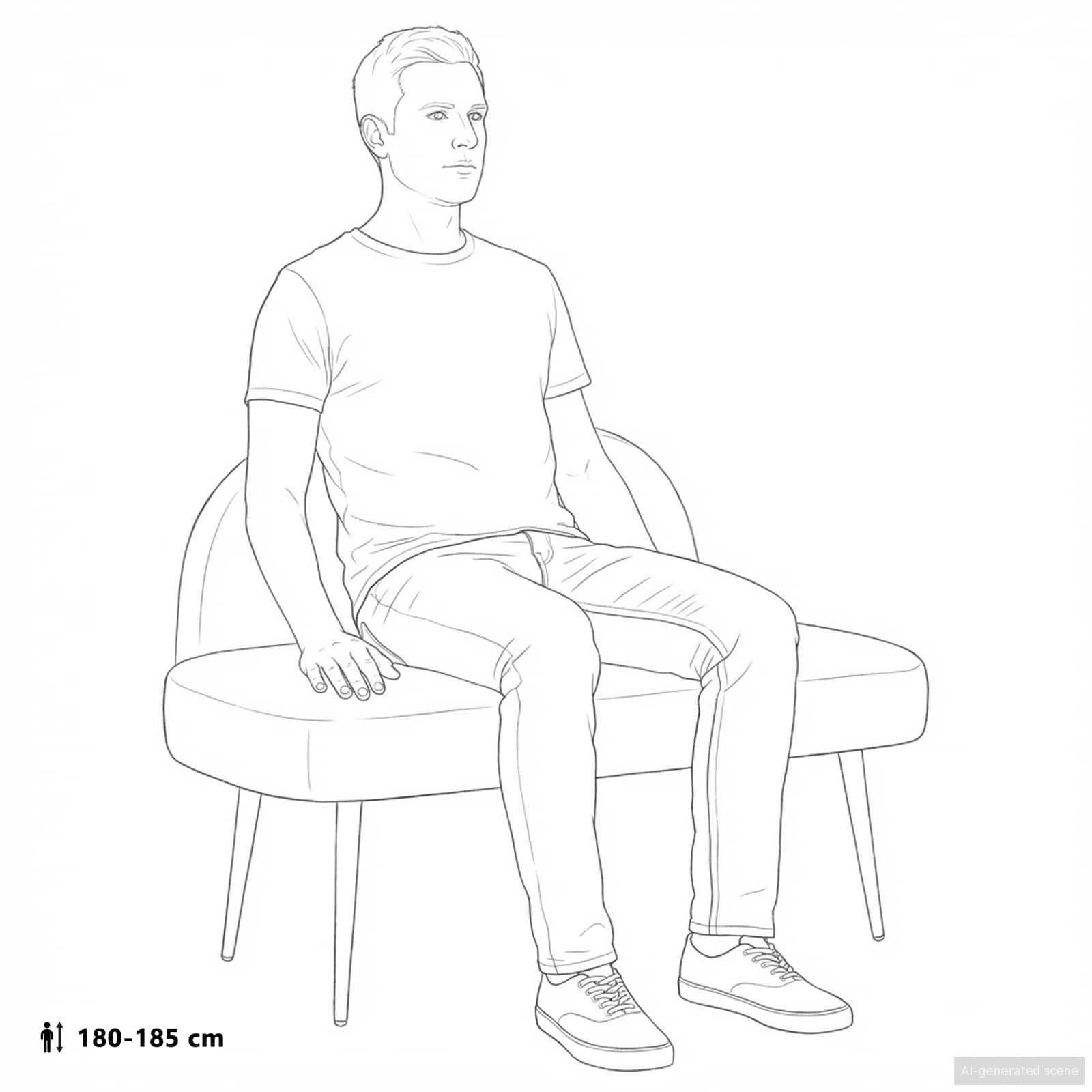 Banc rembourré avec dossier Bleu jean 110 x 60 x 76 cm - XIOS