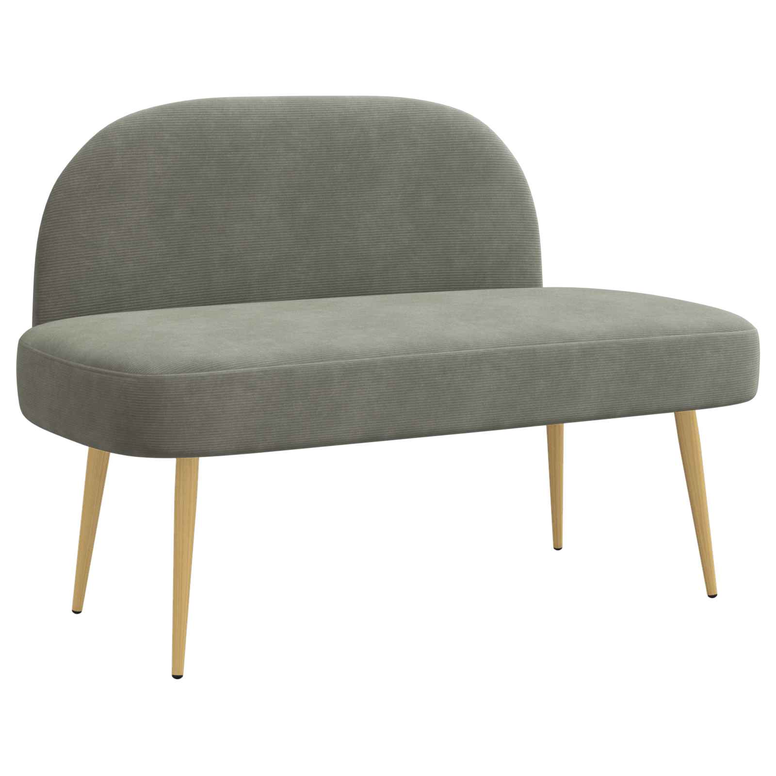 Banc rembourré avec dossier Gris clair 110 x 60 x 76 cm - XIOS