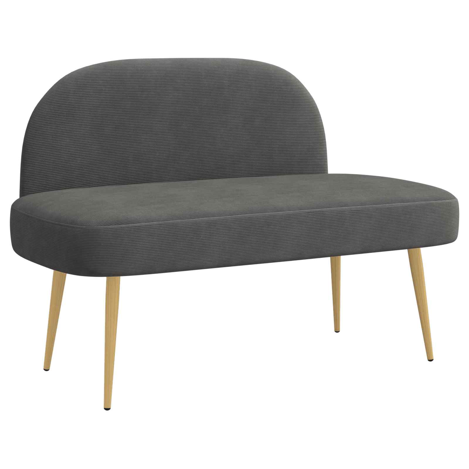 Banc rembourré avec dossier Gris foncé 110 x 60 x 76 cm - XIOS