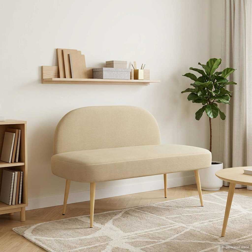 Banc rembourré avec dossier Vert gris clair 110 x 60 x 76 cm - XIOS