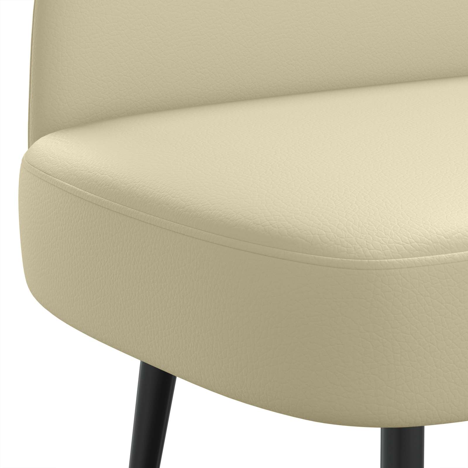 Banc rembourré avec dossier Crème 110 x 60 x 76 cm Simili cuir - XIOS