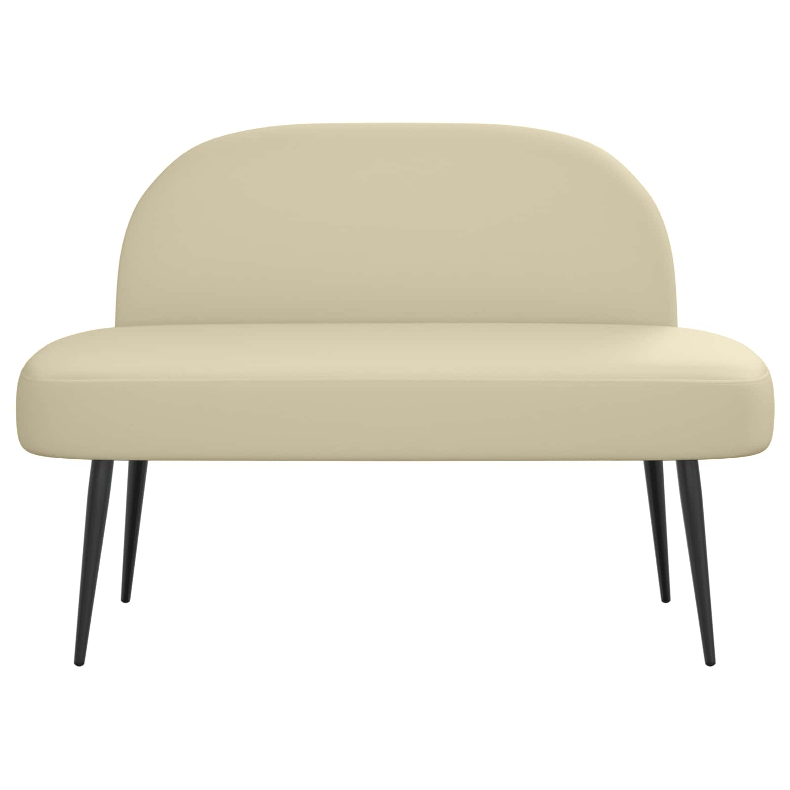 Banc rembourré avec dossier Crème 110 x 60 x 76 cm Simili cuir - XIOS