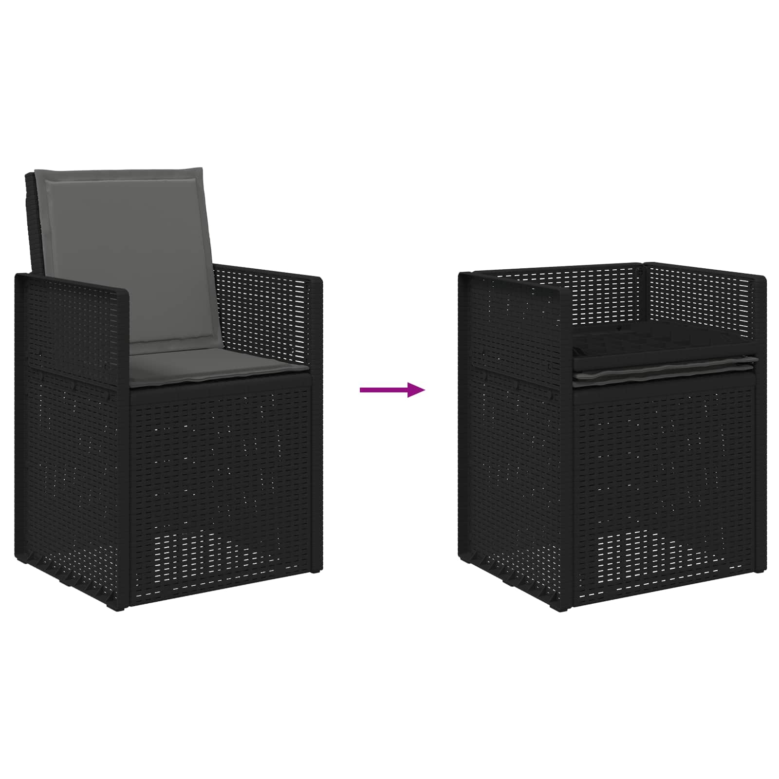 Ensemble de salle à manger pour jardin 3 pcs Anthracite PP - XIOS