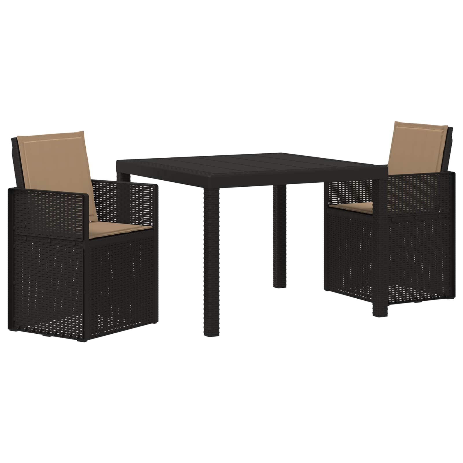 Ensemble de salle à manger pour jardin avec coussin 3 pcs PP - XIOS