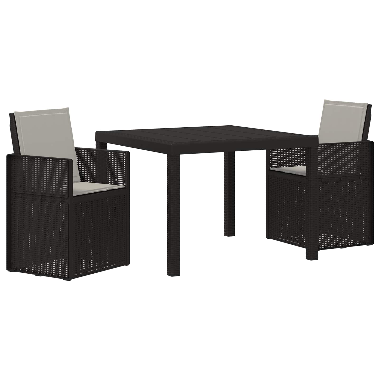Ensemble de salle à manger pour jardin avec coussin 3 pcs PP - XIOS