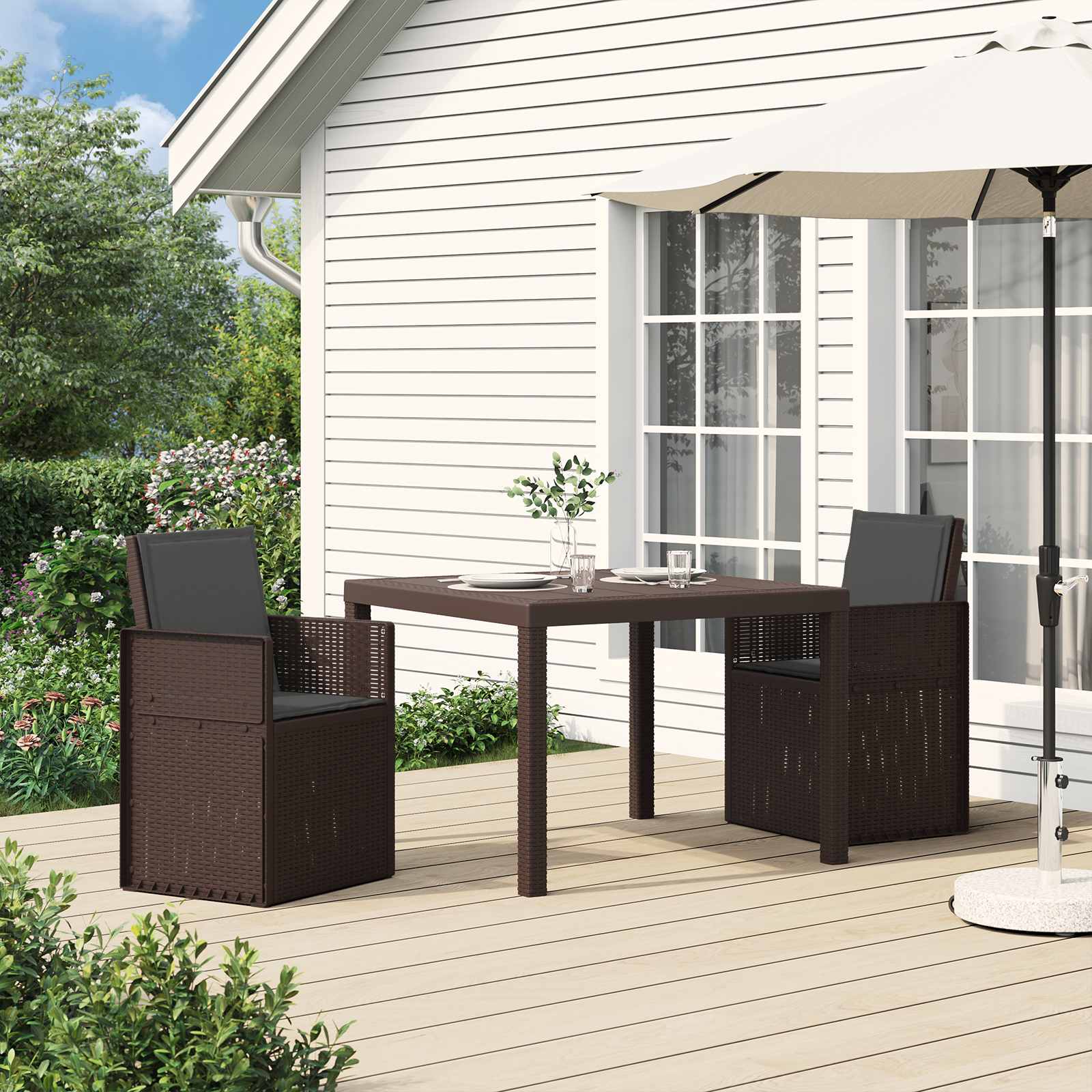 Ensemble de salle à manger pour jardin 3 pc PP - XIOS