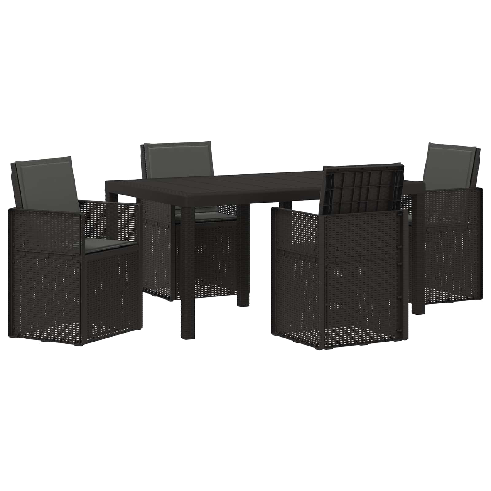 Ensemble de salle à manger pour jardin 5 pcs Anthracite PP