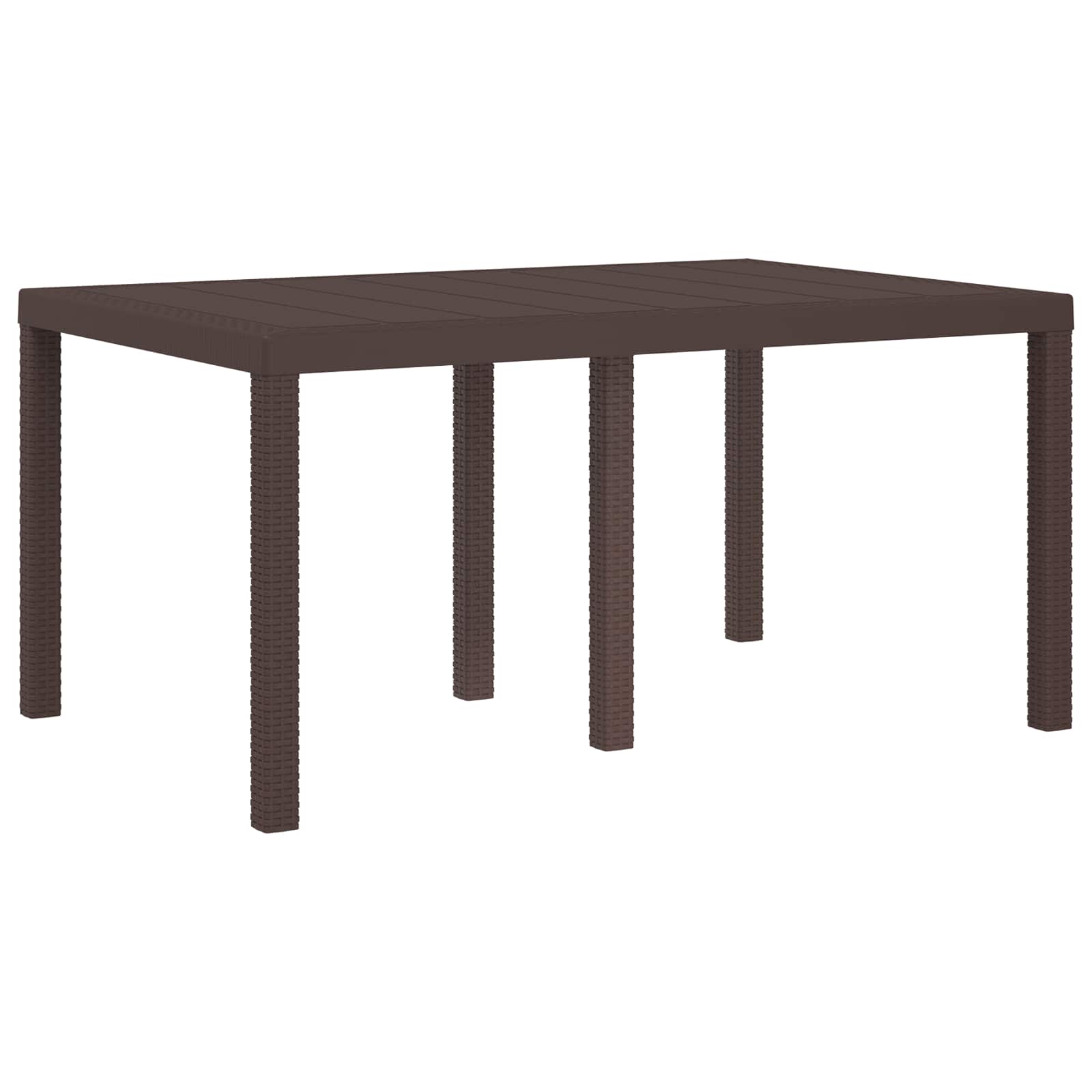 Ensemble de salle à manger pour jardin 5 pcs Marron et taupe PP - XIOS