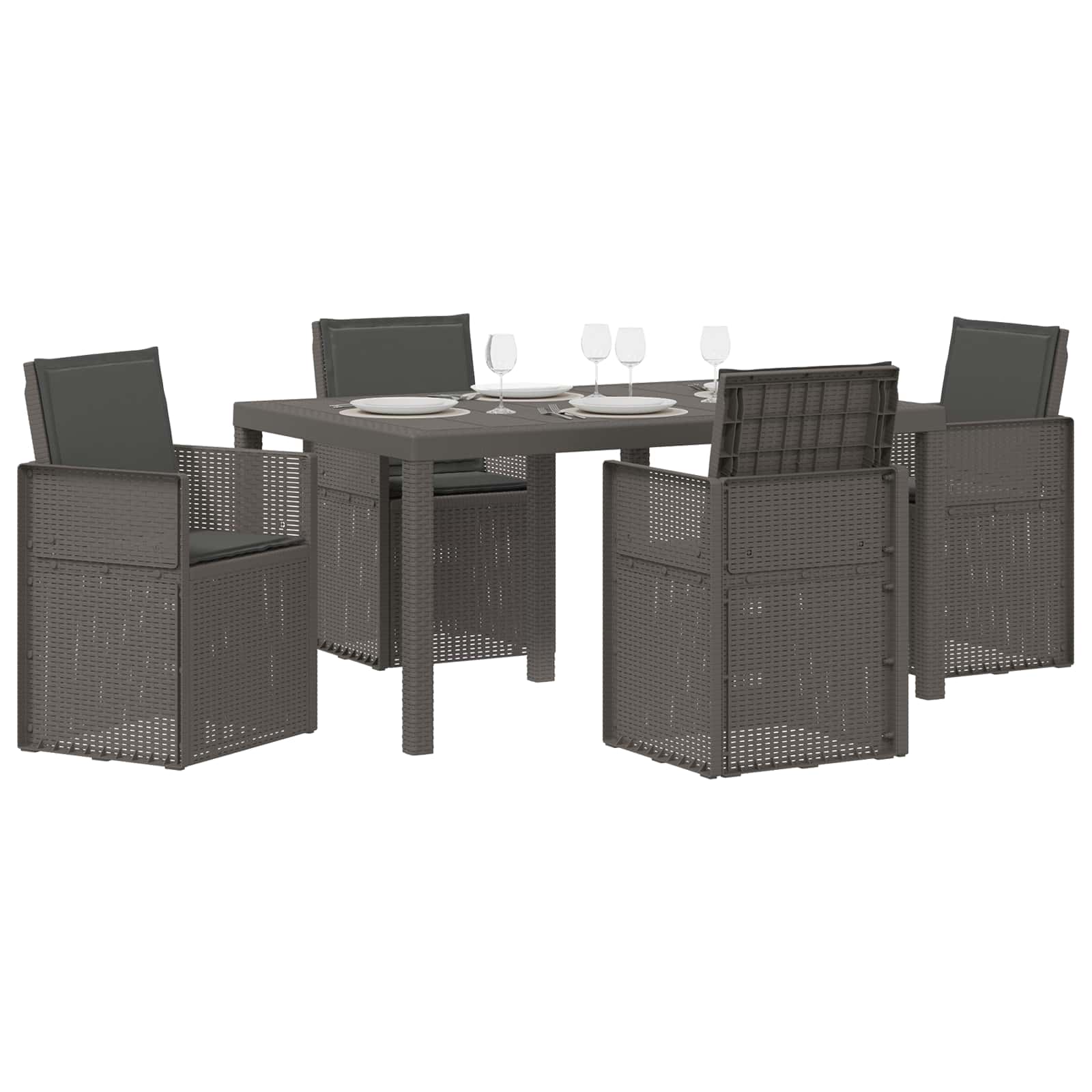 Ensemble de salle à manger pour jardin 5 pc PP