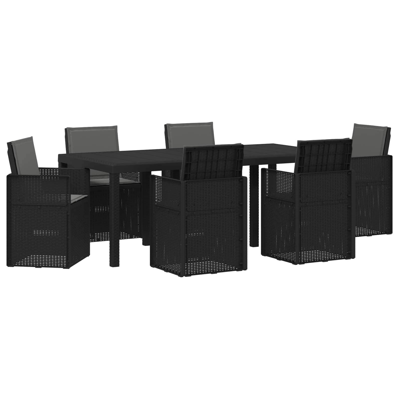 Ensemble de salle à manger pour jardin 7 pcs Anthracite PP - XIOS